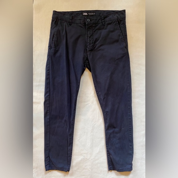 Zara Dark Grey Chino Style Pants - Picture 1 of 3